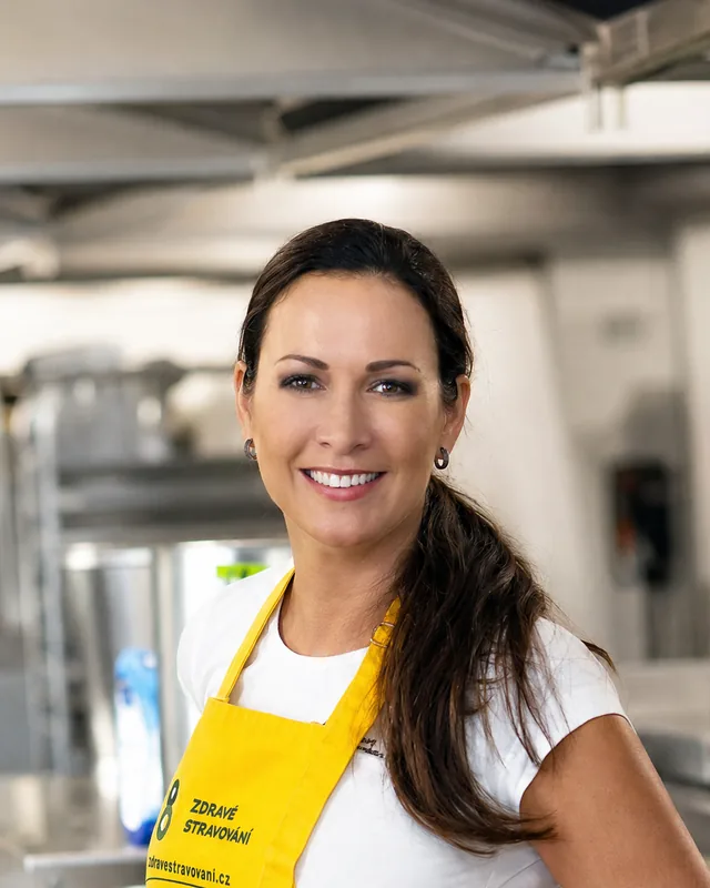 Mgr. Kateřina Šimková in the Zdravé stravování production kitchen